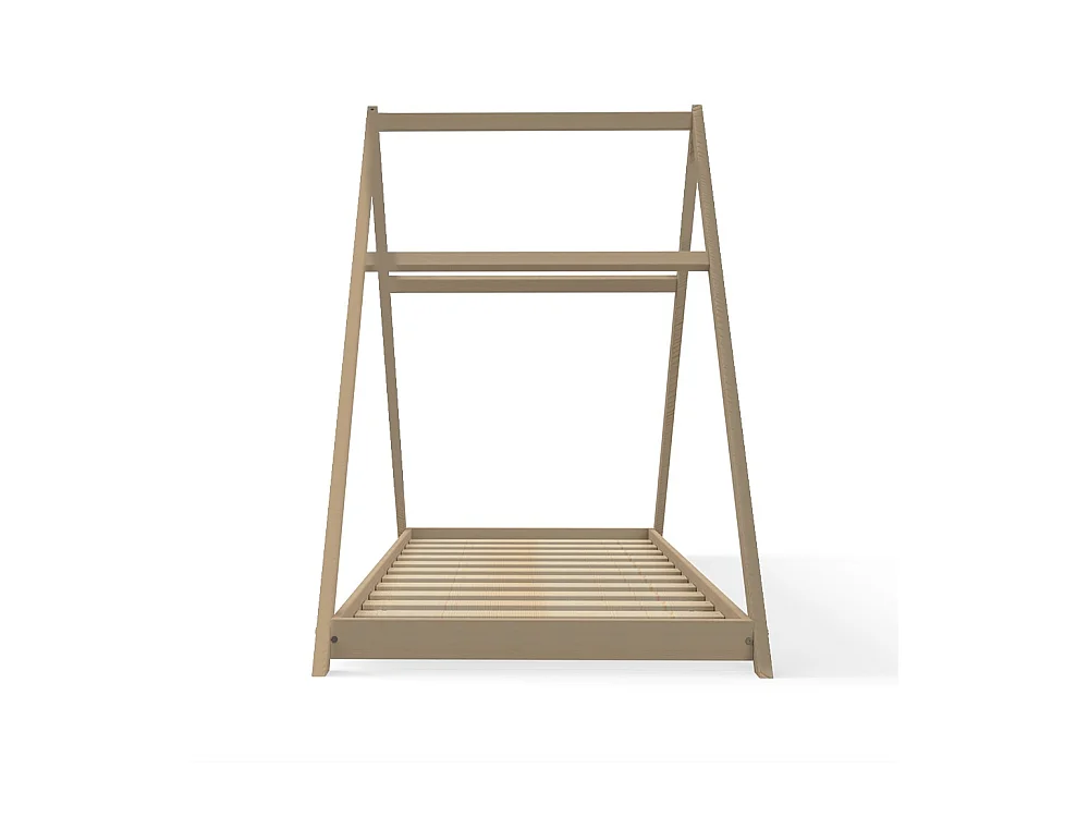 Lit cabane APACHE 90x190 + 1 sommier / Naturel