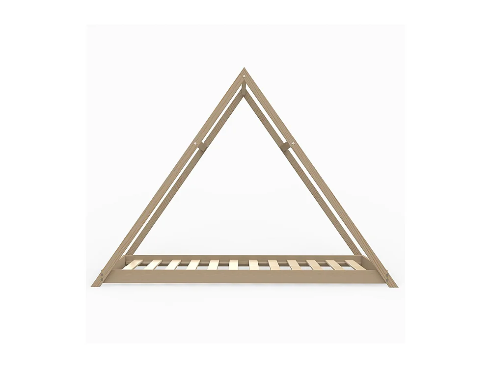 Lit cabane APACHE 90x190 + 1 sommier / Naturel