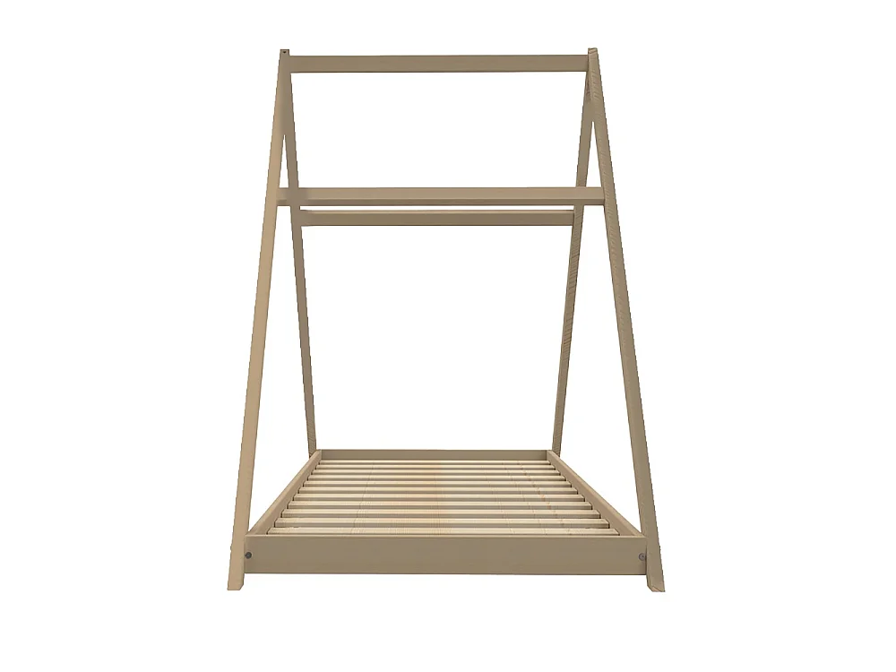 Lit cabane APACHE 90x190 + 1 sommier / Naturel