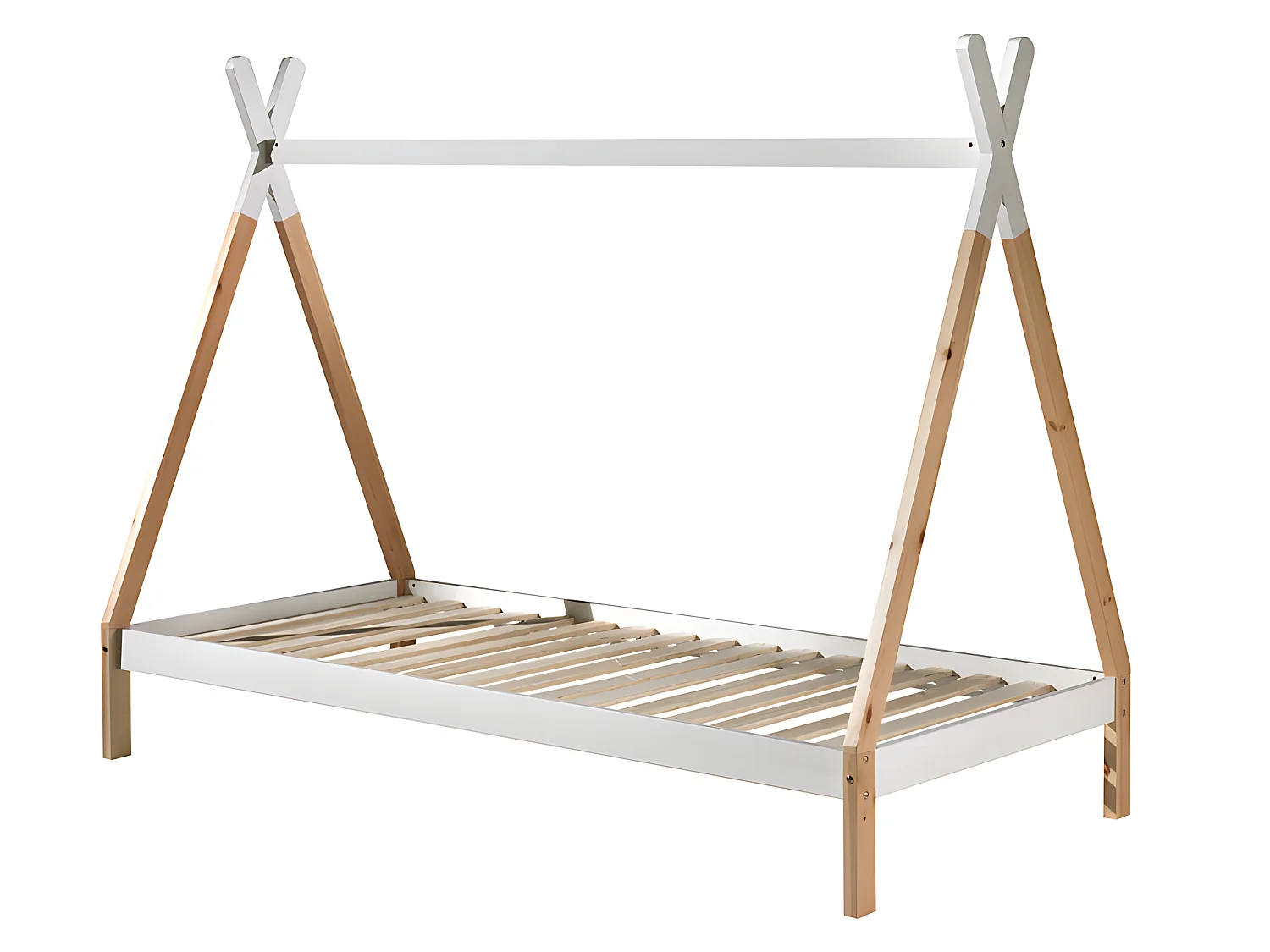 Pack - Lit Enfant & Tiroir "Tipi" 90x200cm Blanc