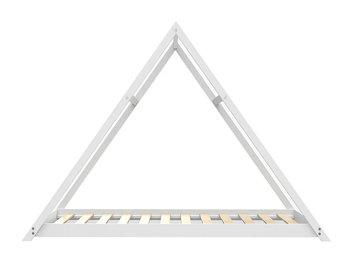 Lit cabane APACHE 90x190 + 1 sommier / Blanc