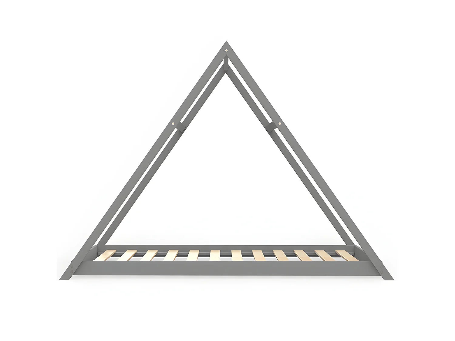 Lit cabane APACHE 90x190 + 1 sommier / Gris