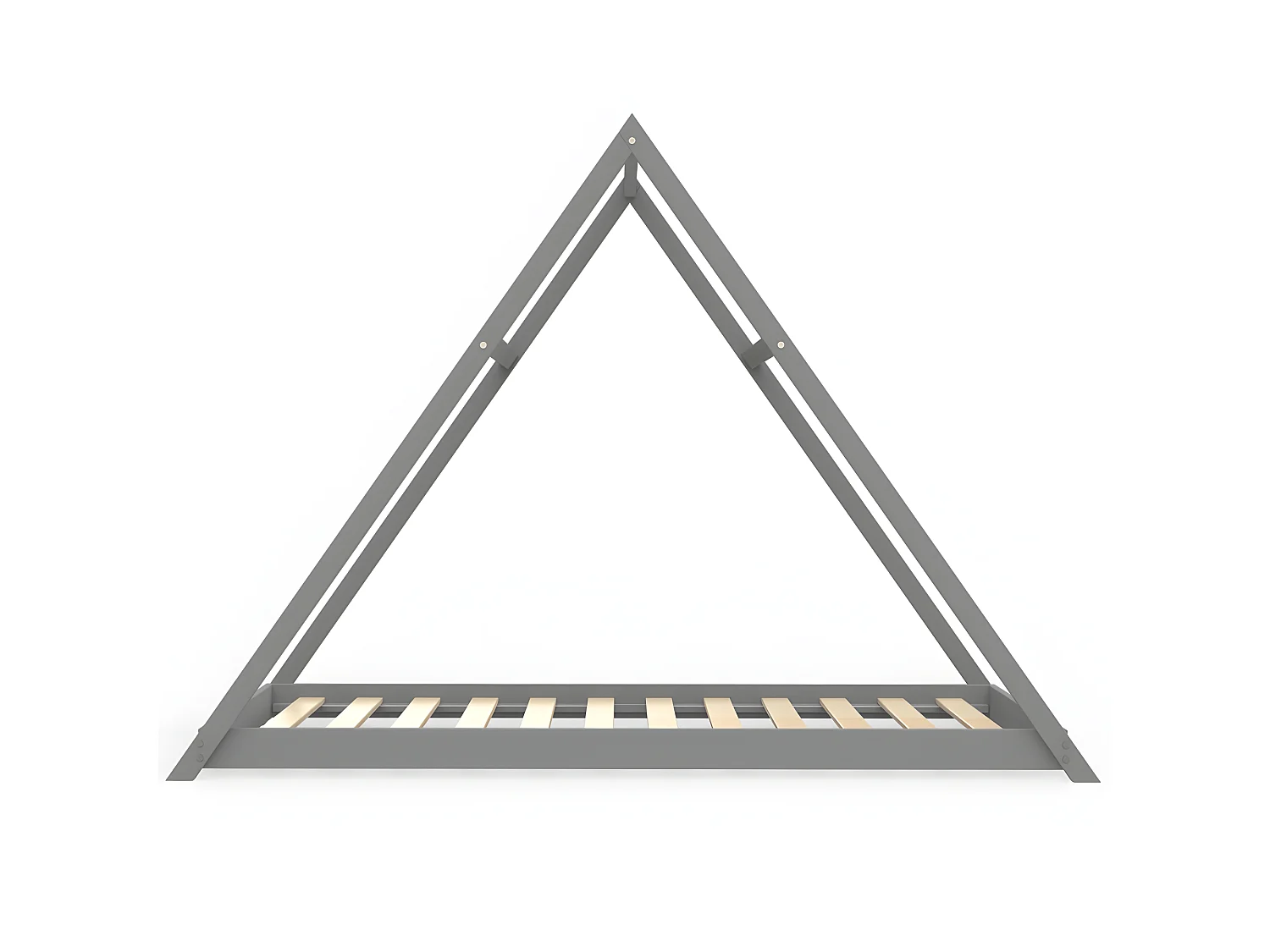 Lit cabane APACHE 90x190 + 1 sommier / Gris