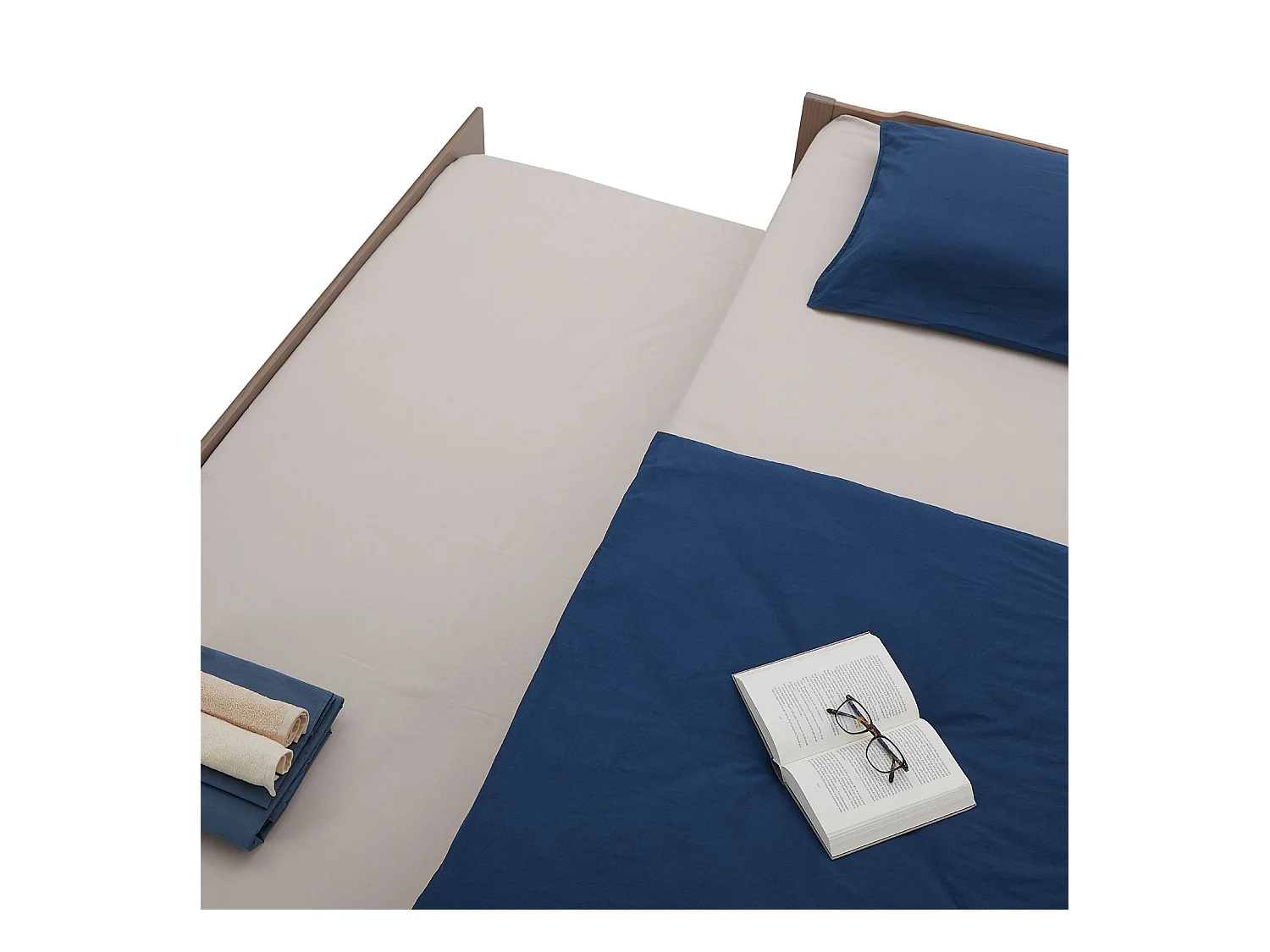 Lit gigogne LORENA 1 place tiroir lit simple fonctionnel pour enfant 90 x 190 cm en  pin massif lasuré taupe