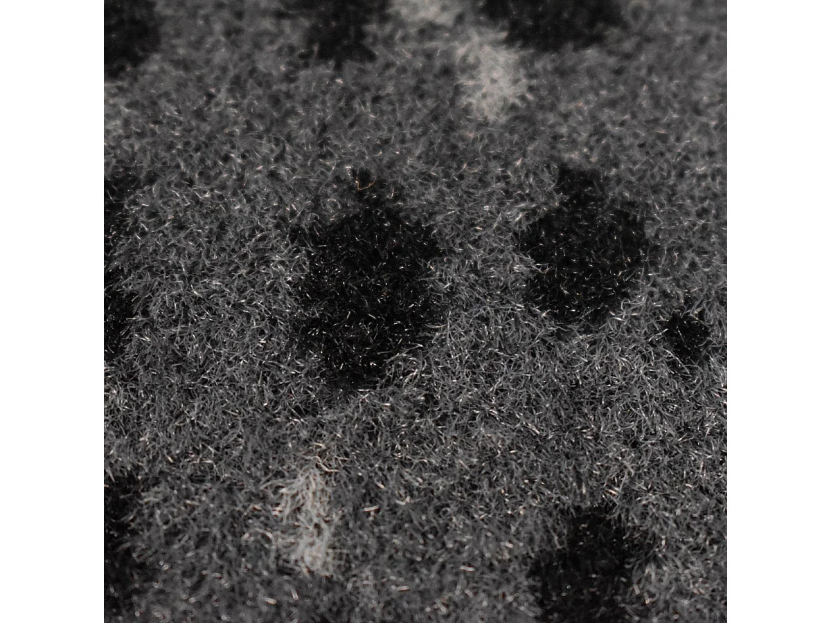 tapis salon 200x290 tissé noir et gris rectangle LYN1 EMPREINTE