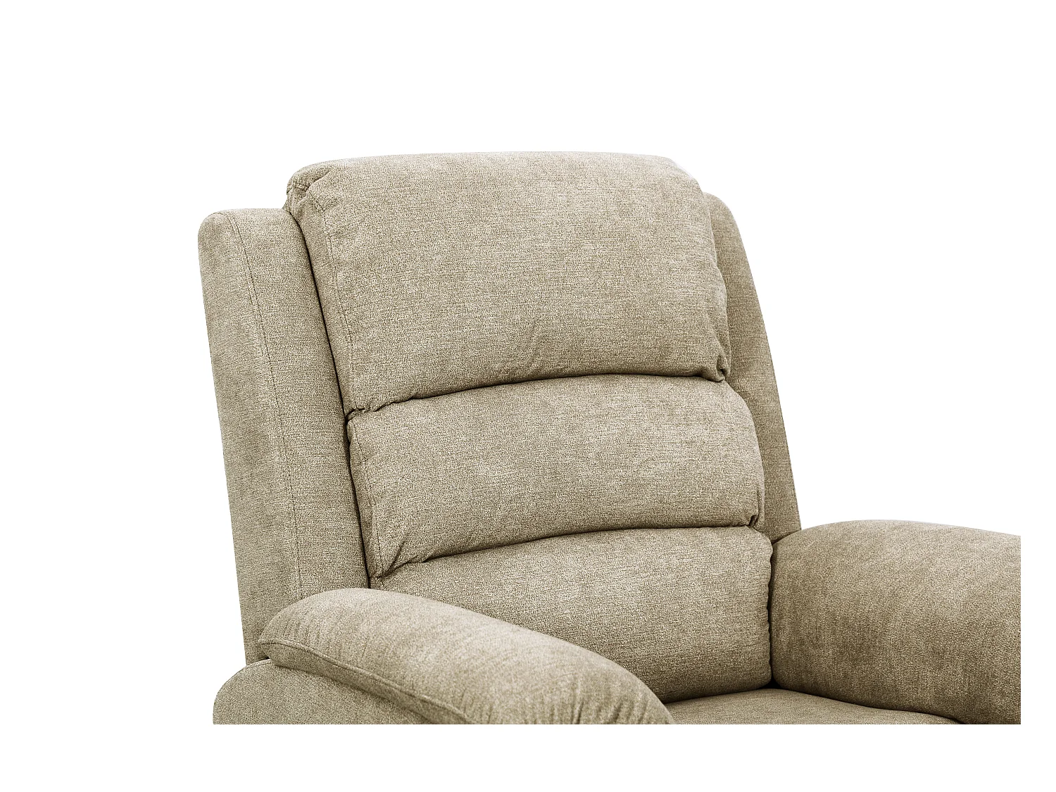 Canapé 3 places et fauteuil relax électrique en tissu taupe NEVERS