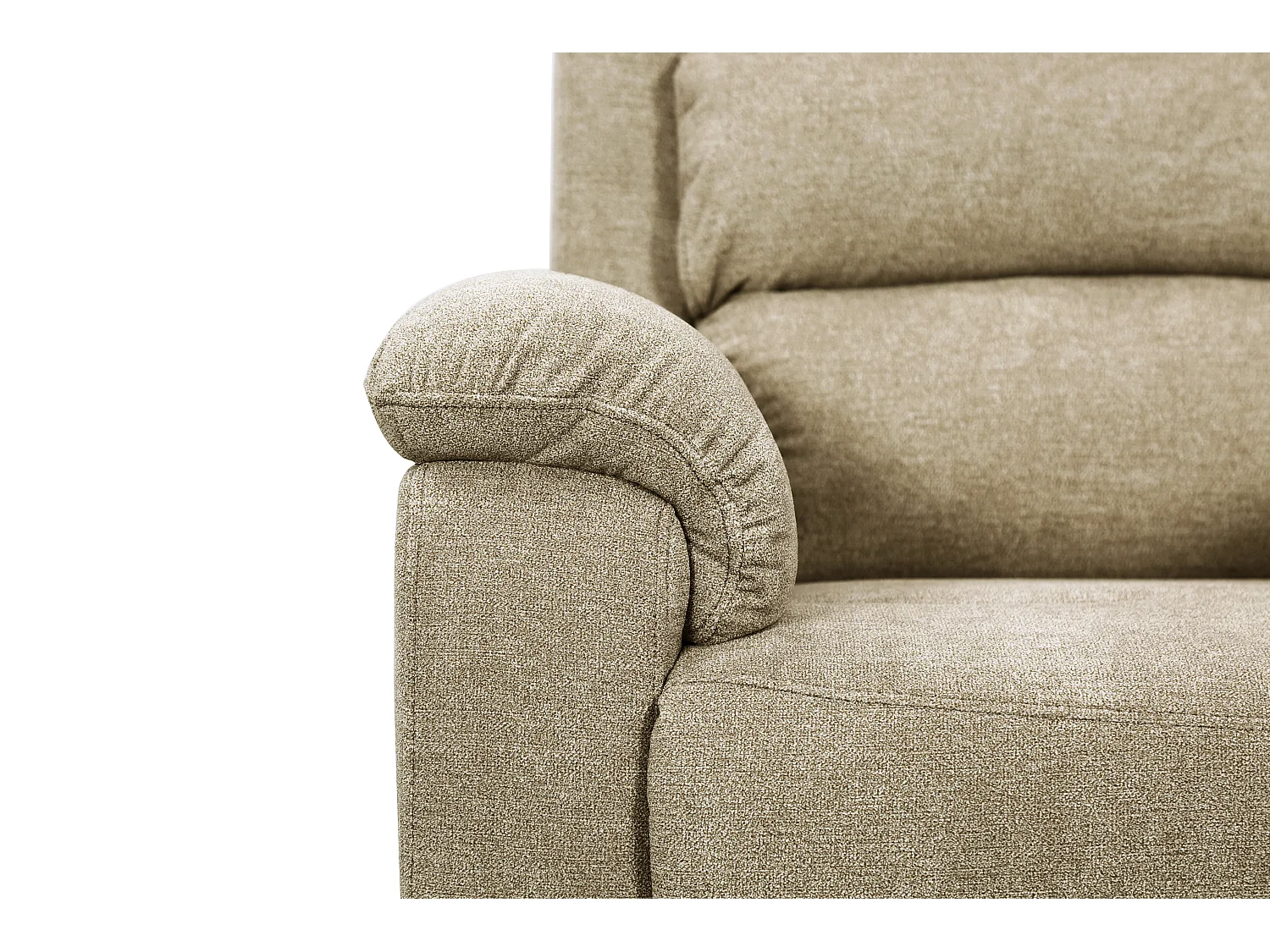 Canapé 3 places et fauteuil relax électrique en tissu taupe NEVERS