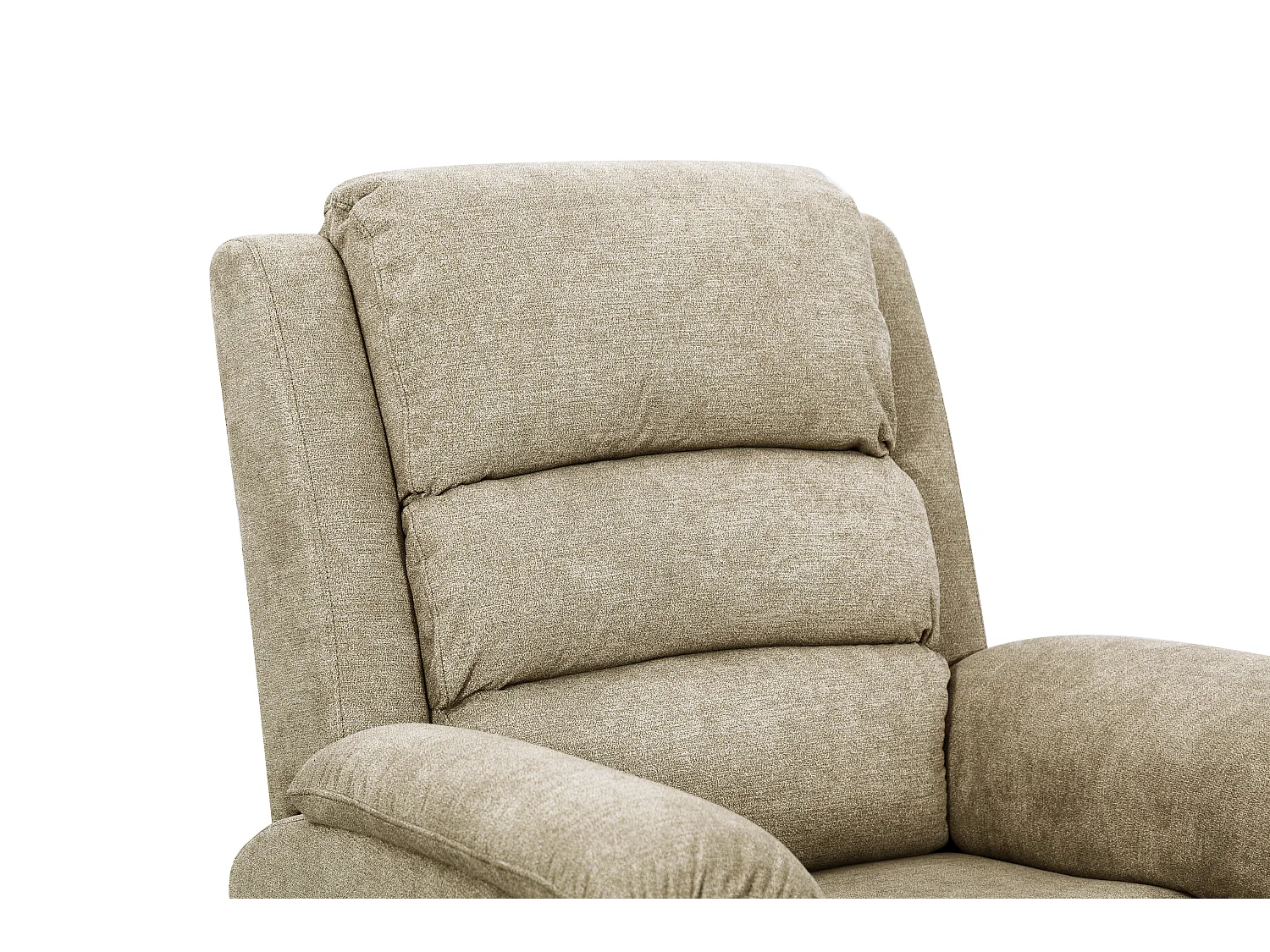 Canapé 3 places et fauteuil relax électrique en tissu taupe NEVERS