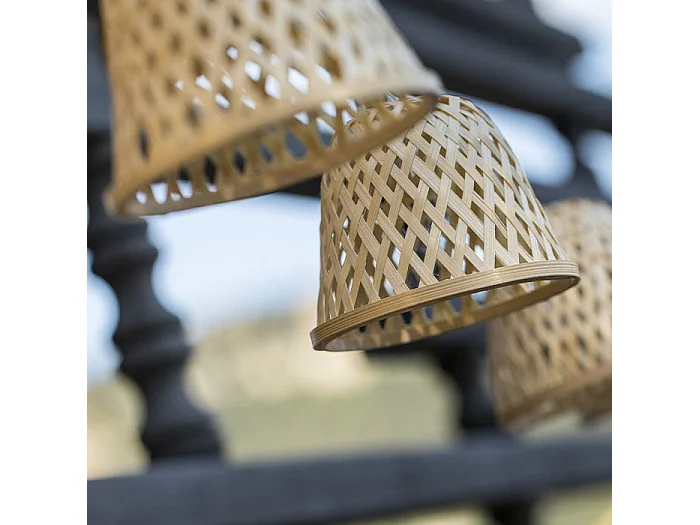 Guirlande solaire bambou CHILL HYBRID 10 ampoules 3.8M