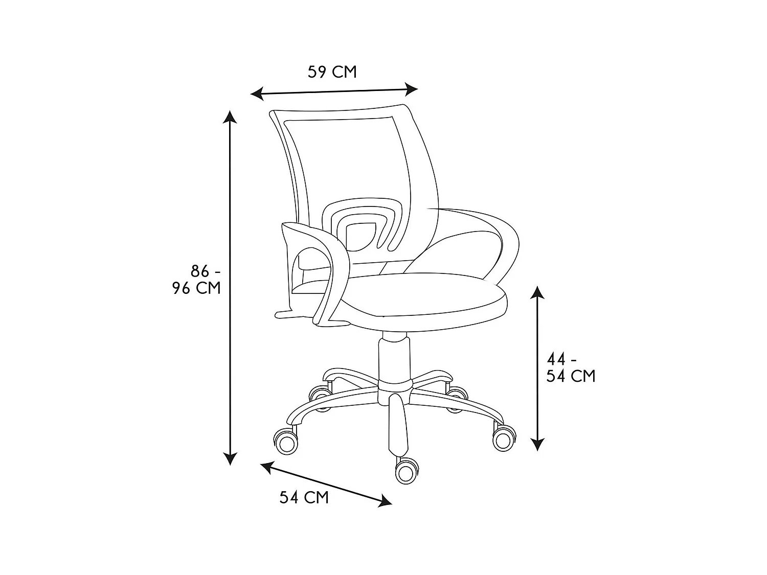 Fauteuil De Bureau Noir Noir