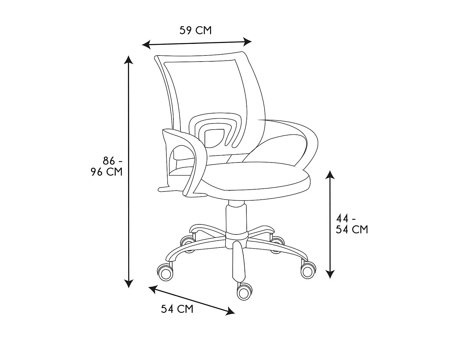 Fauteuil De Bureau Noir Noir