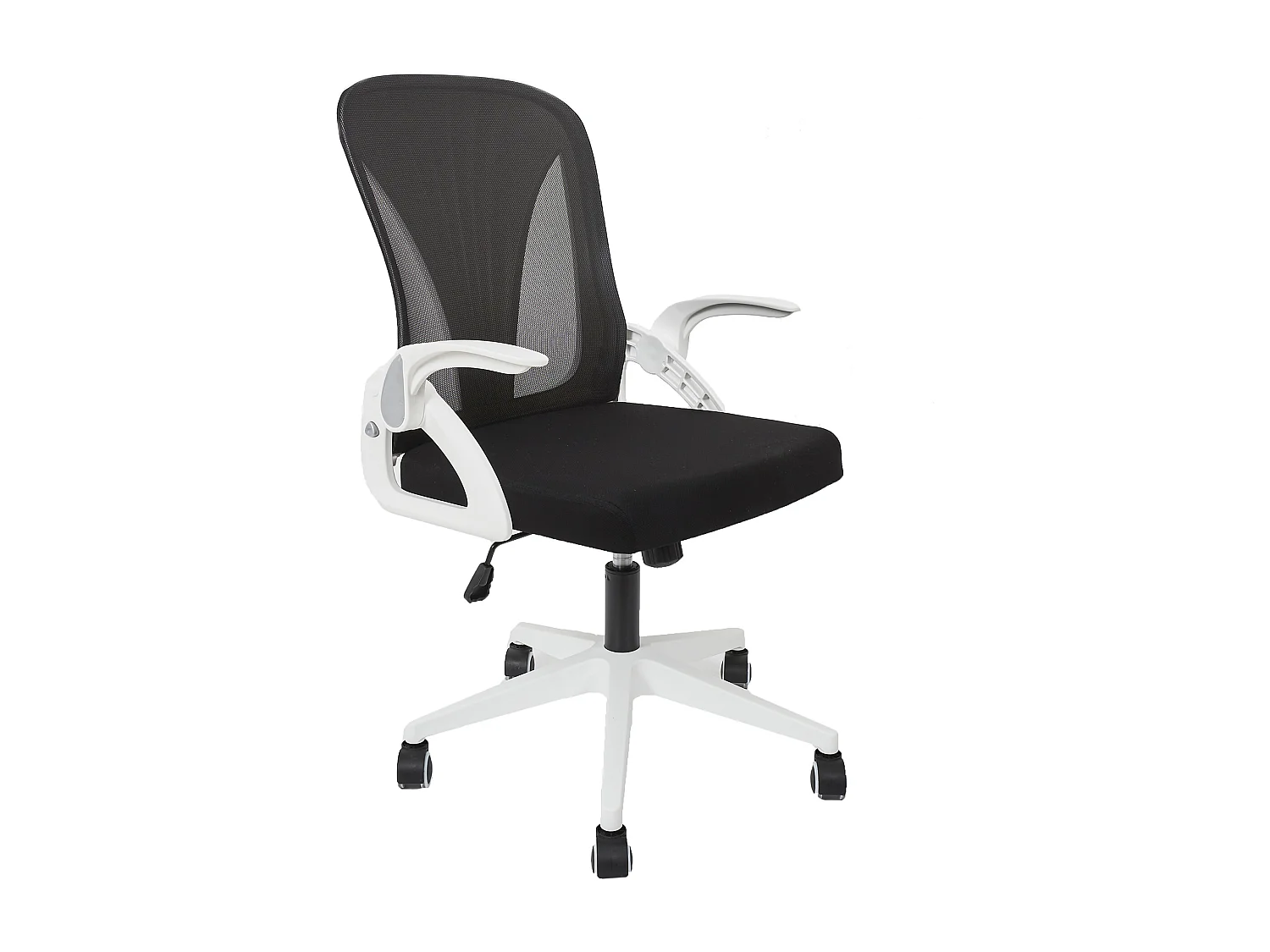 Fauteuil De Bureau Rabattable Blanc, Noir