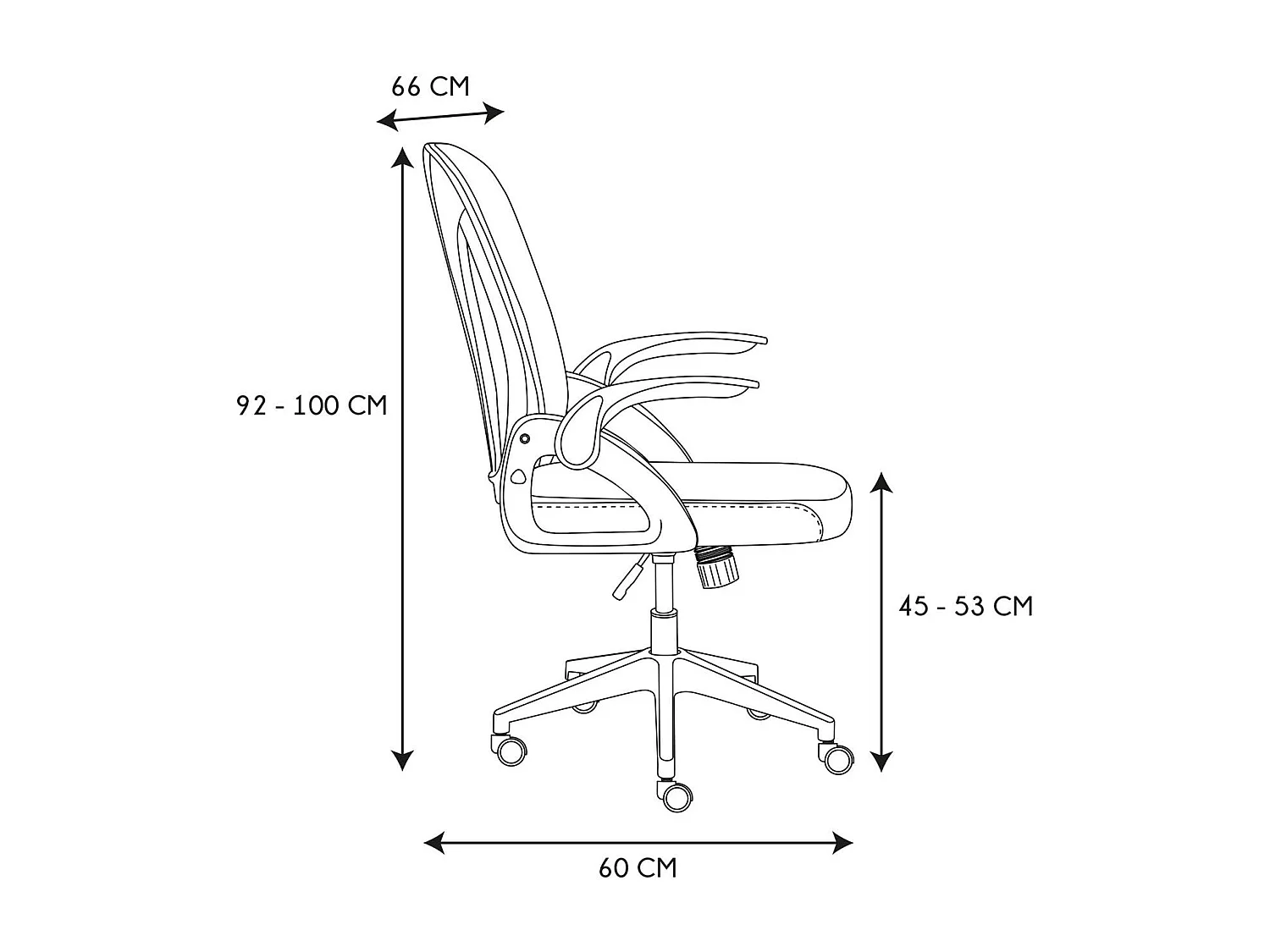 Fauteuil De Bureau Rabattable - Lot De Out Blanc, Noir