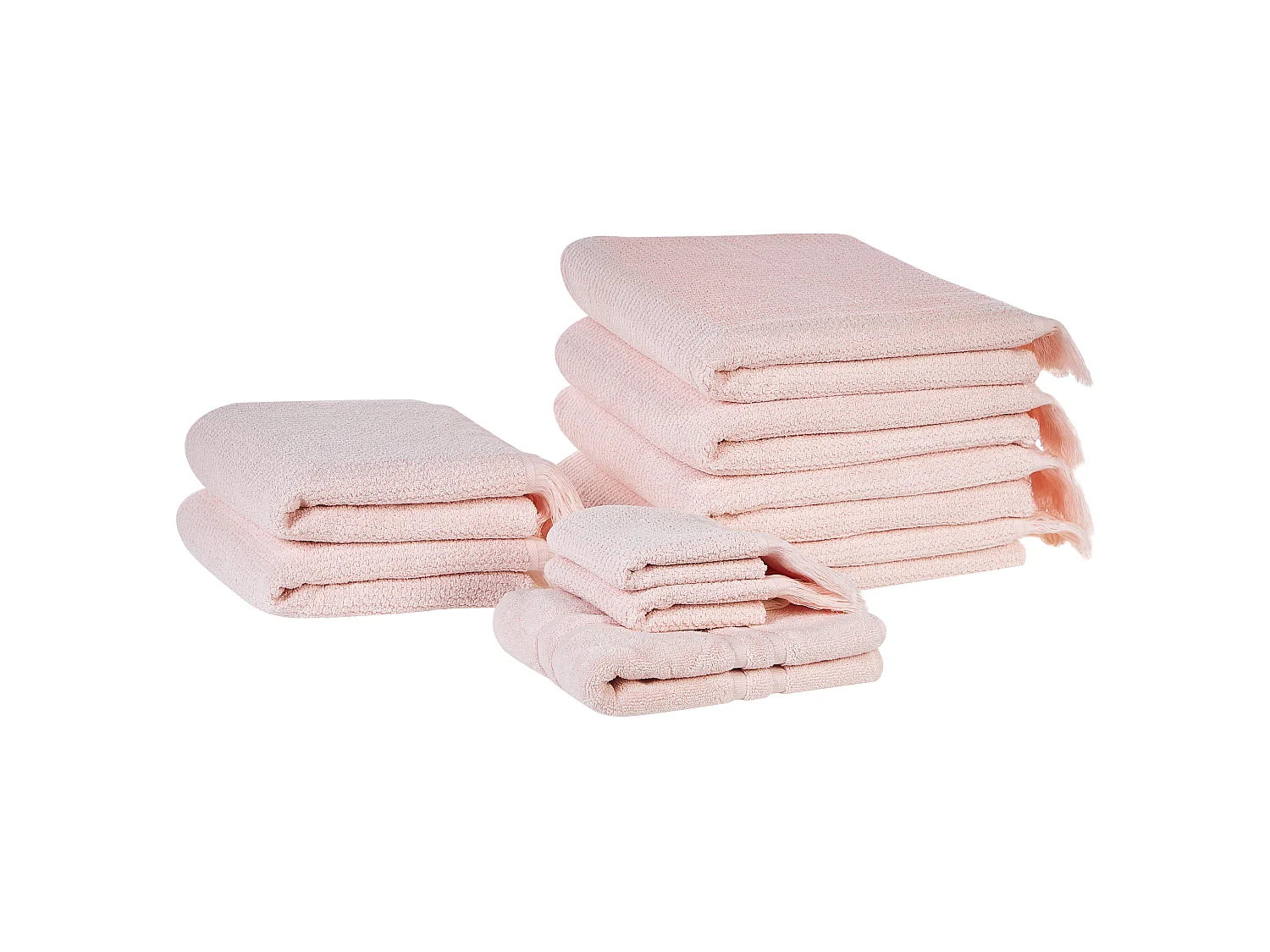 Komplet 9 ręczników ATIU Bawełna frotte Pastelowy róż