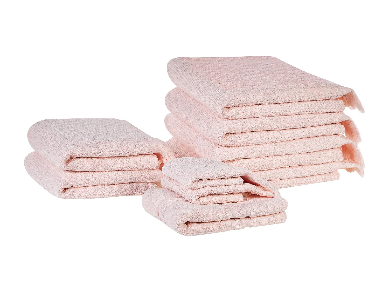 Handtücher 9er Set ATIU Baumwollfrottee Pastellrosa