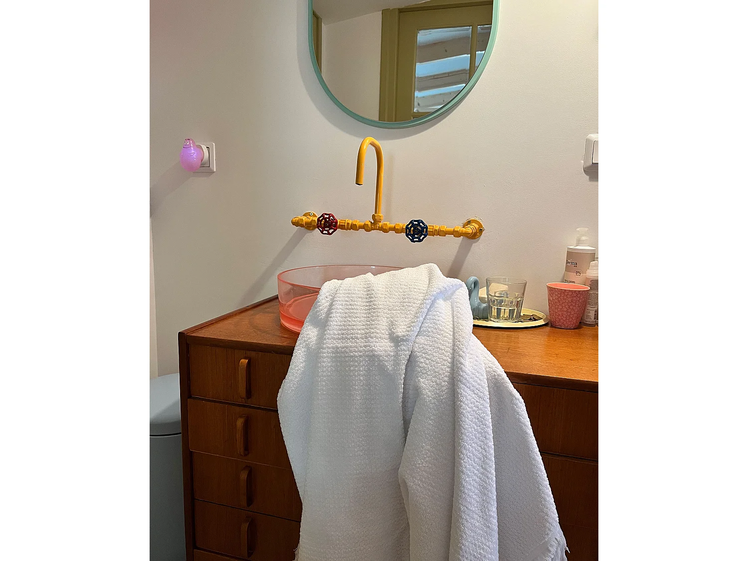 Lot de 2 serviettes ATIU Tissu éponge Blanc