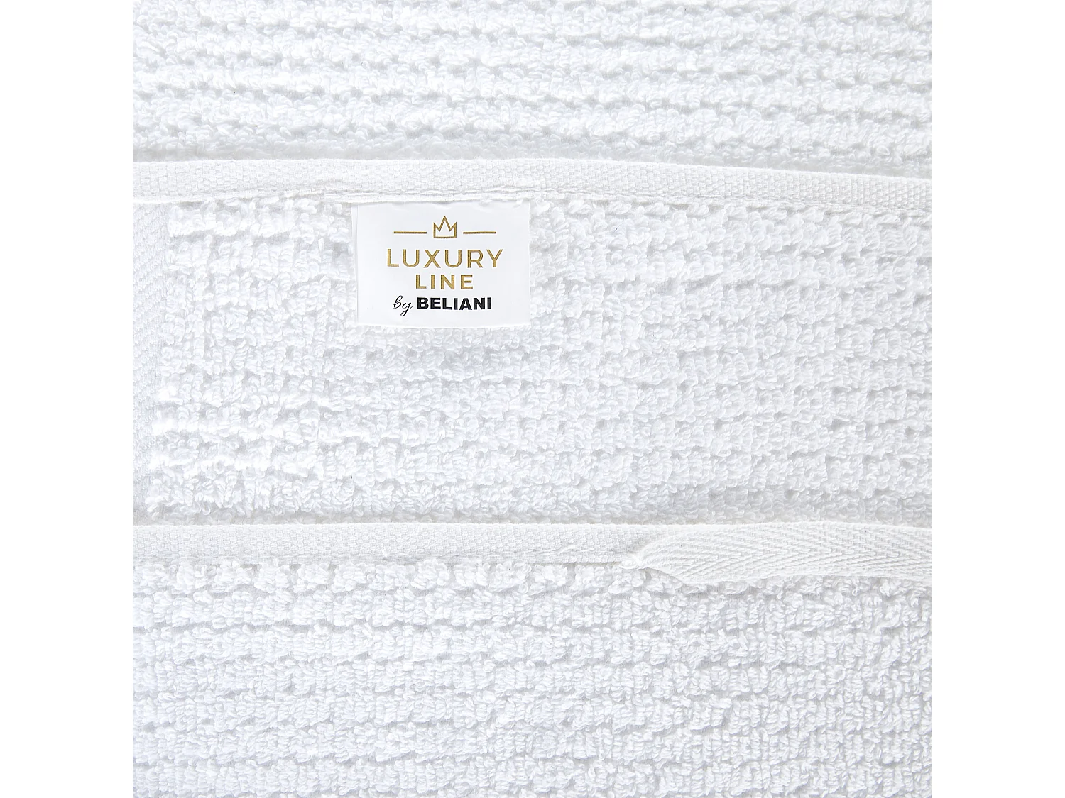 Lot de 2 serviettes ATIU Tissu éponge Blanc