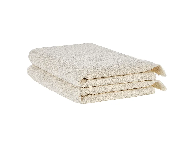 2-delige handdoekset ATIU Badstof Beige
