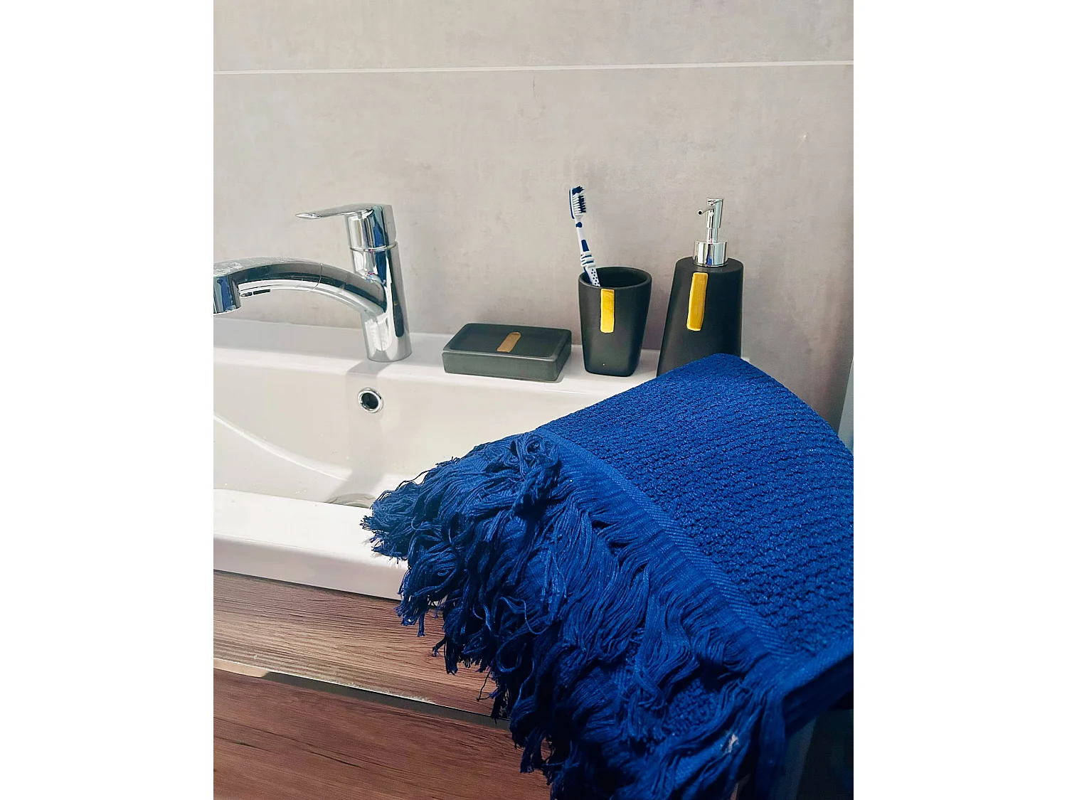 Handtücher 9er Set ATIU Baumwollfrottee Marineblau