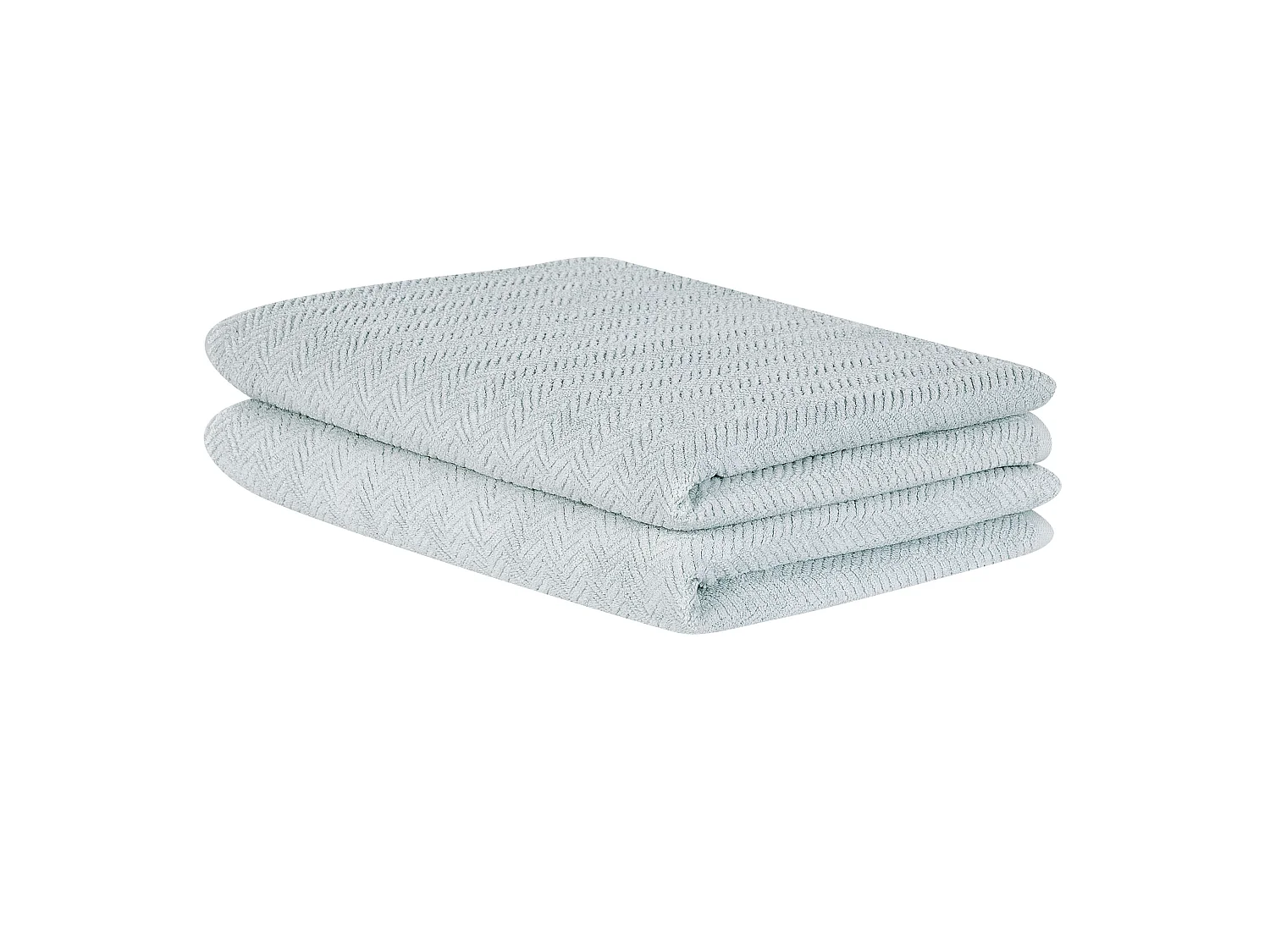 Lot de 2 serviettes MITIARO Tissu éponge Vert menthe