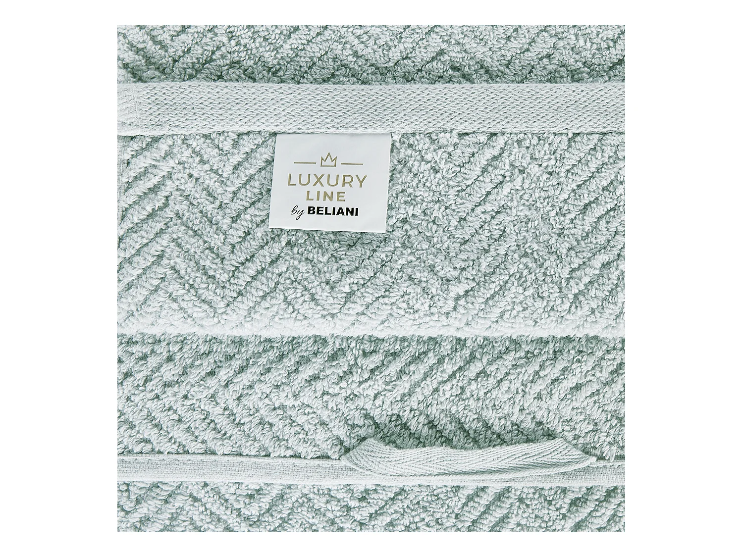 Conjunto de 2 toallas MITIARO Felpa de algodón Verde menta