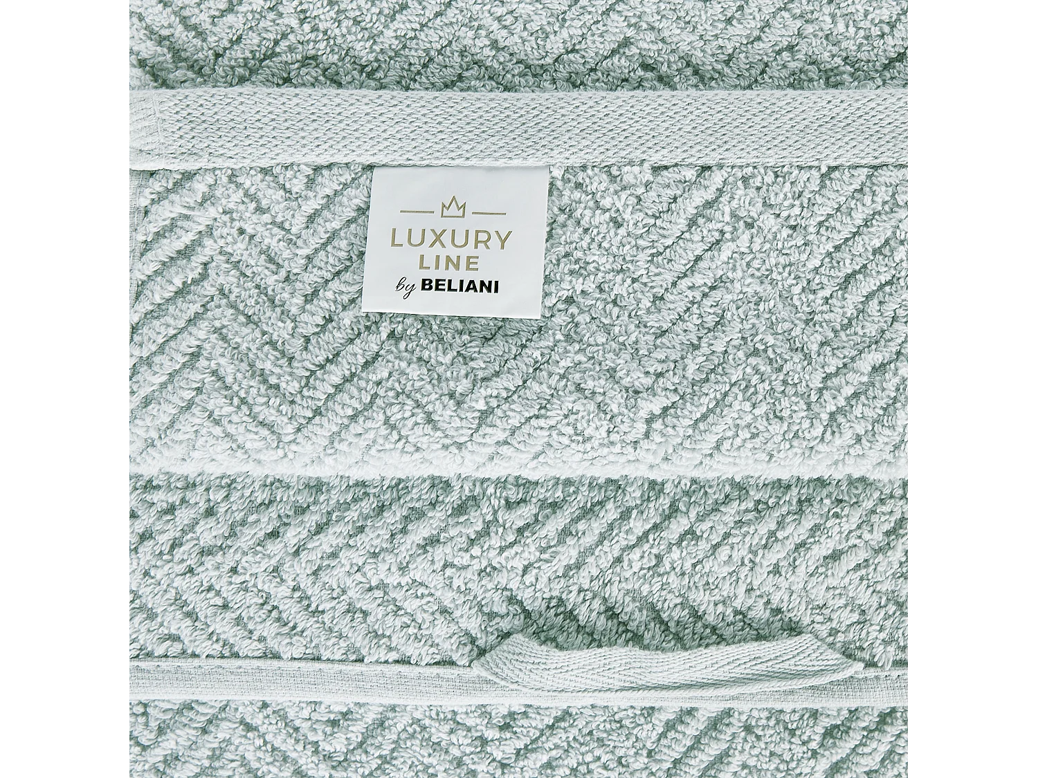 Jogo de 2 toalhas MITIARO Felpa de algodão Verde menta