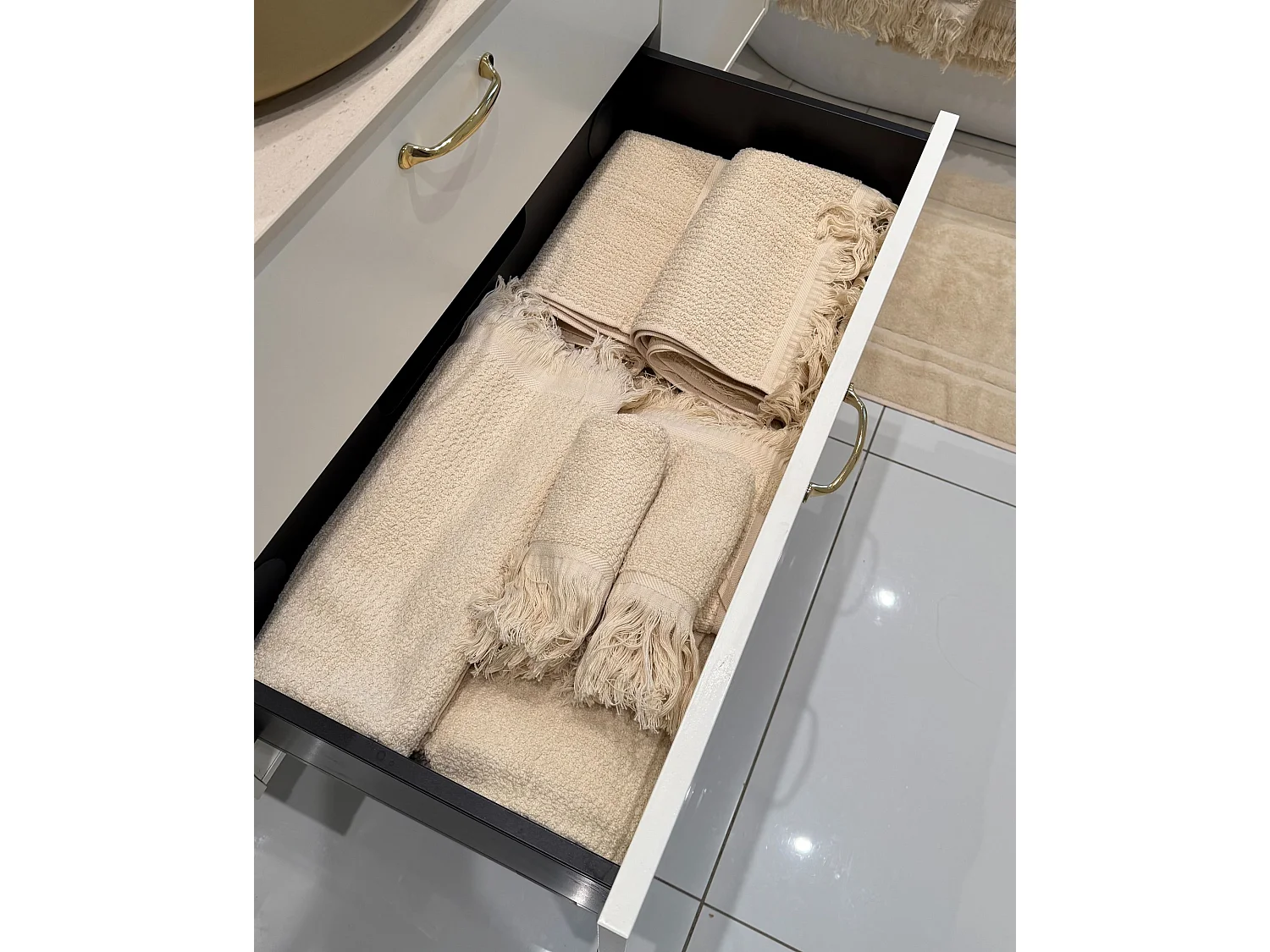 9-delige handdoekset ATIU Badstof Beige