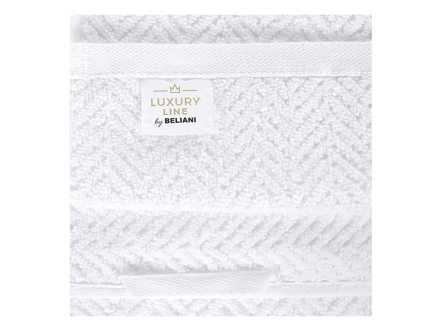 Conjunto de 2 toallas MITIARO Felpa de algodón Blanco