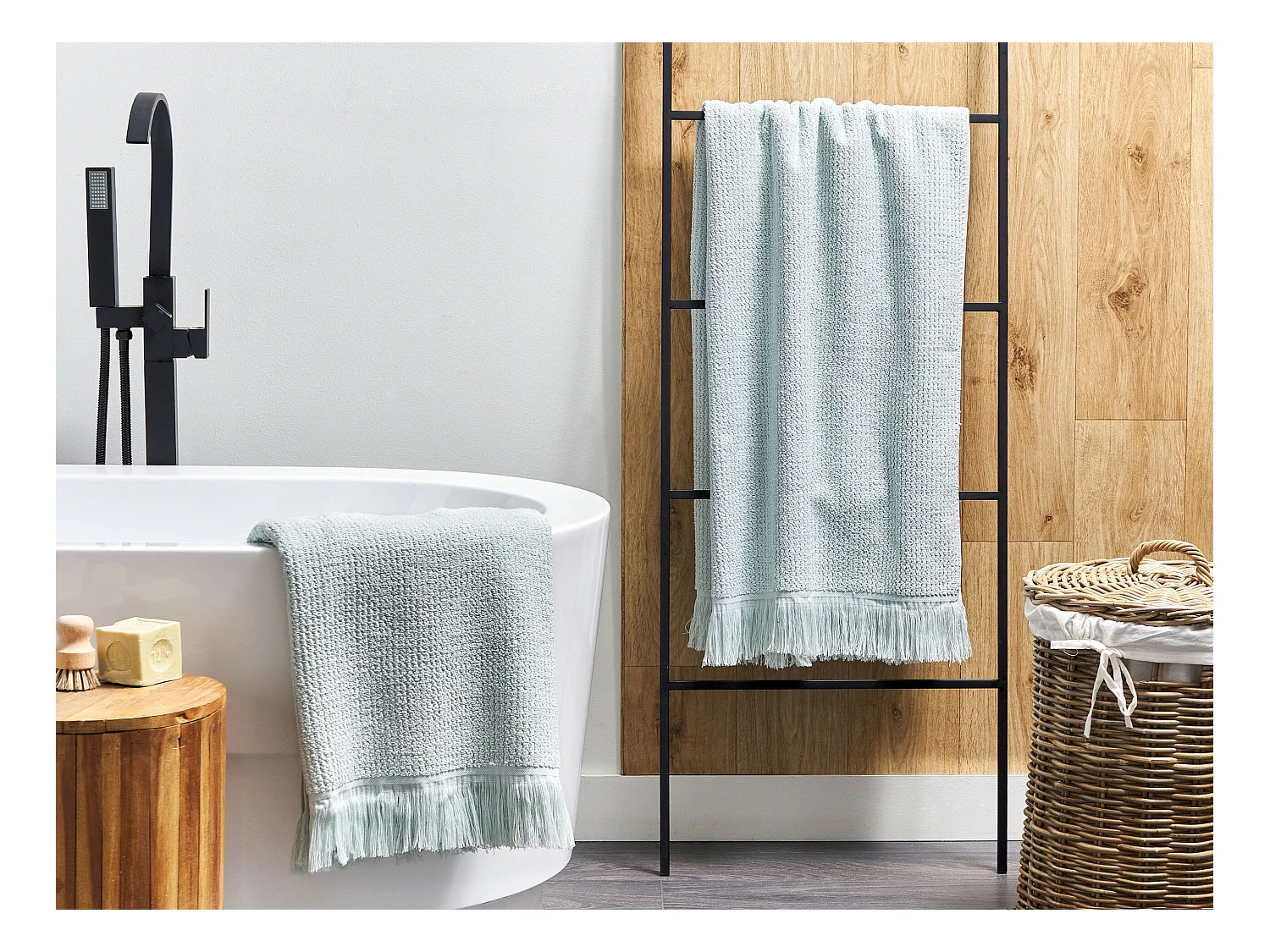 Komplet 2 ręczników ATIU Bawełna frotte Miętowy