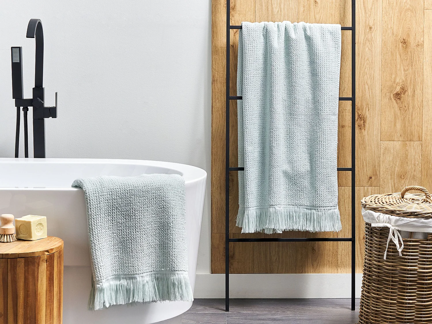 Handtücher 2er Set ATIU Baumwollfrottee Mintgrün