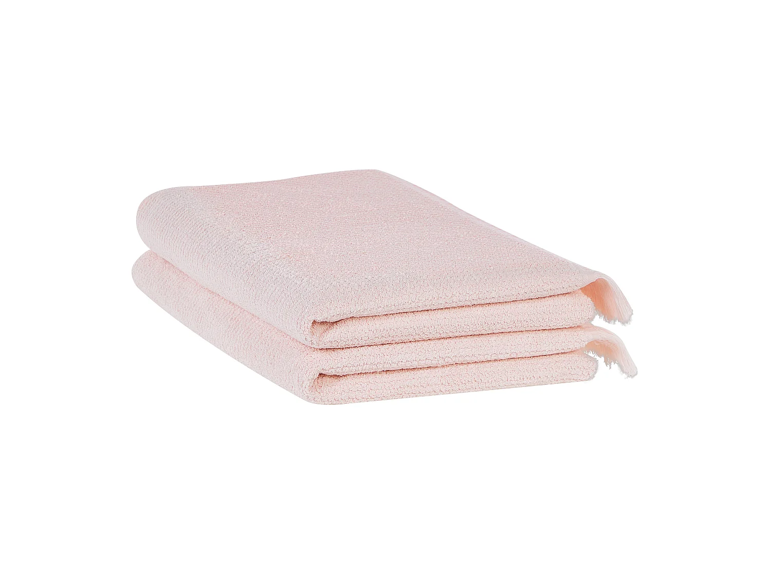 Luxus Handtuch 2er Set Baumwolle rosa Strandtuch 100 x 150 cm mit Fransen Atiu