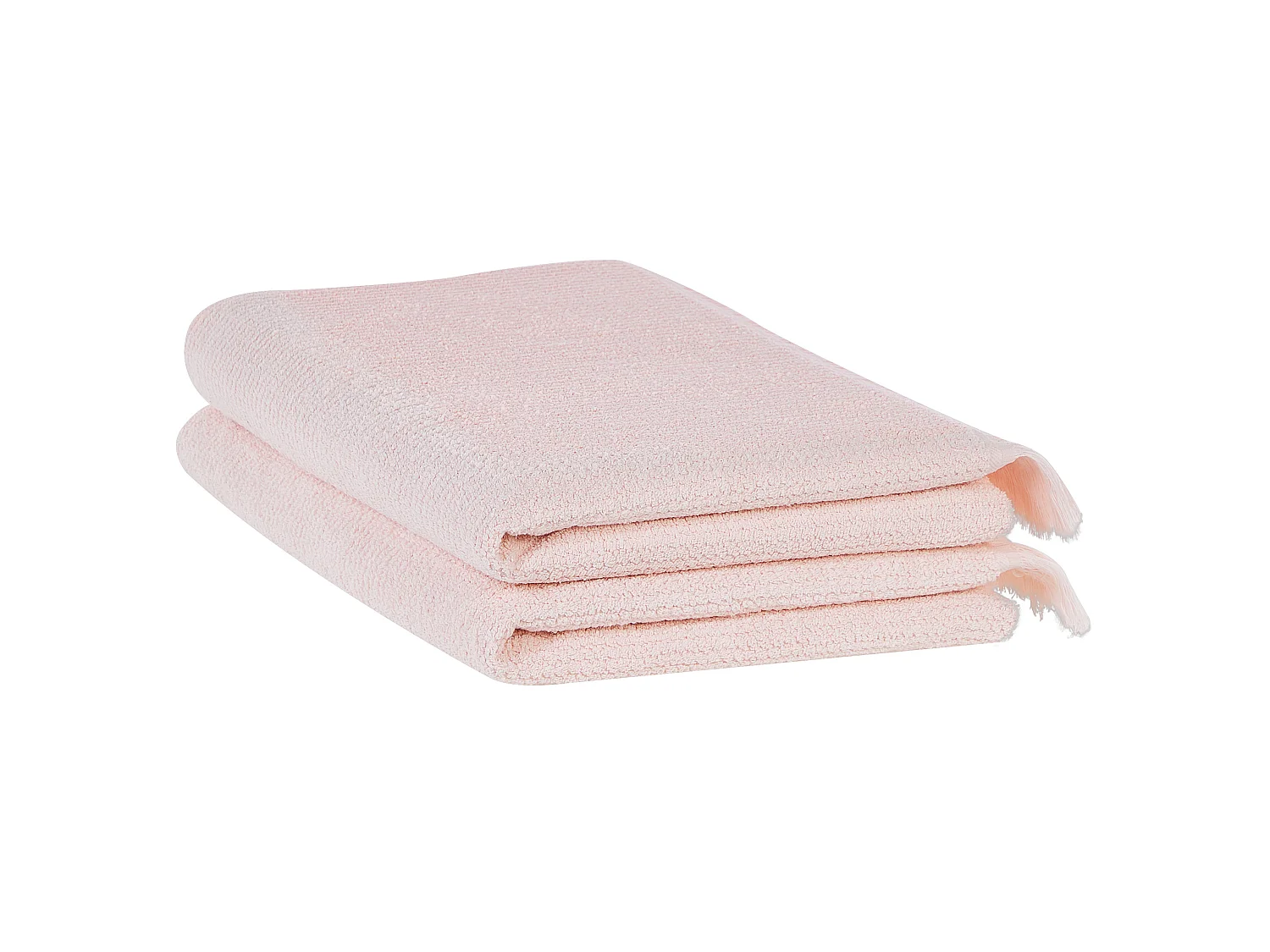 Lot de 2 serviettes ATIU Tissu éponge Rose pastel