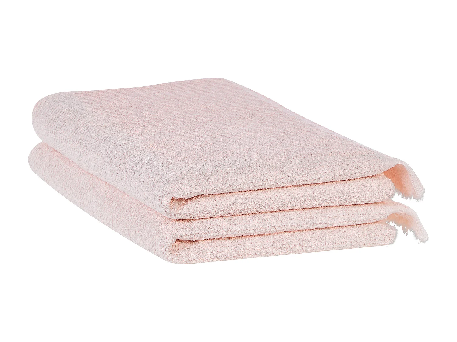 Luxus Handtuch 2er Set Baumwolle rosa Strandtuch 100 x 150 cm mit Fransen Atiu