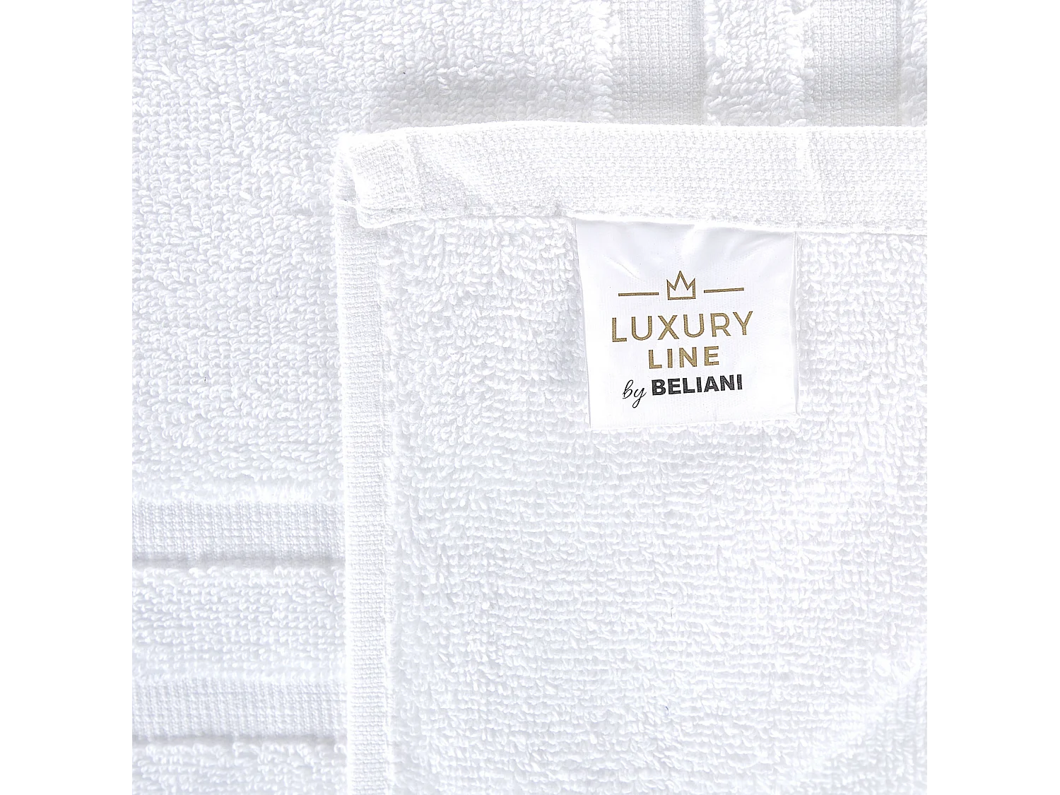 Luxus Handtuch Set mit Badematte Baumwolle weiß 9-teilig Fransen Modern Atiu