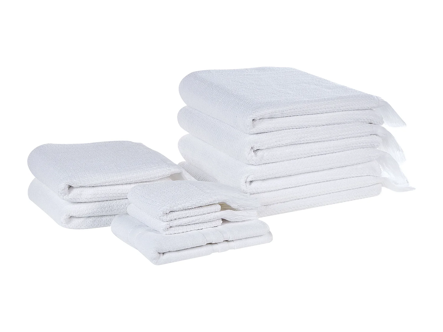 9-delige handdoekset ATIU Badstof Wit