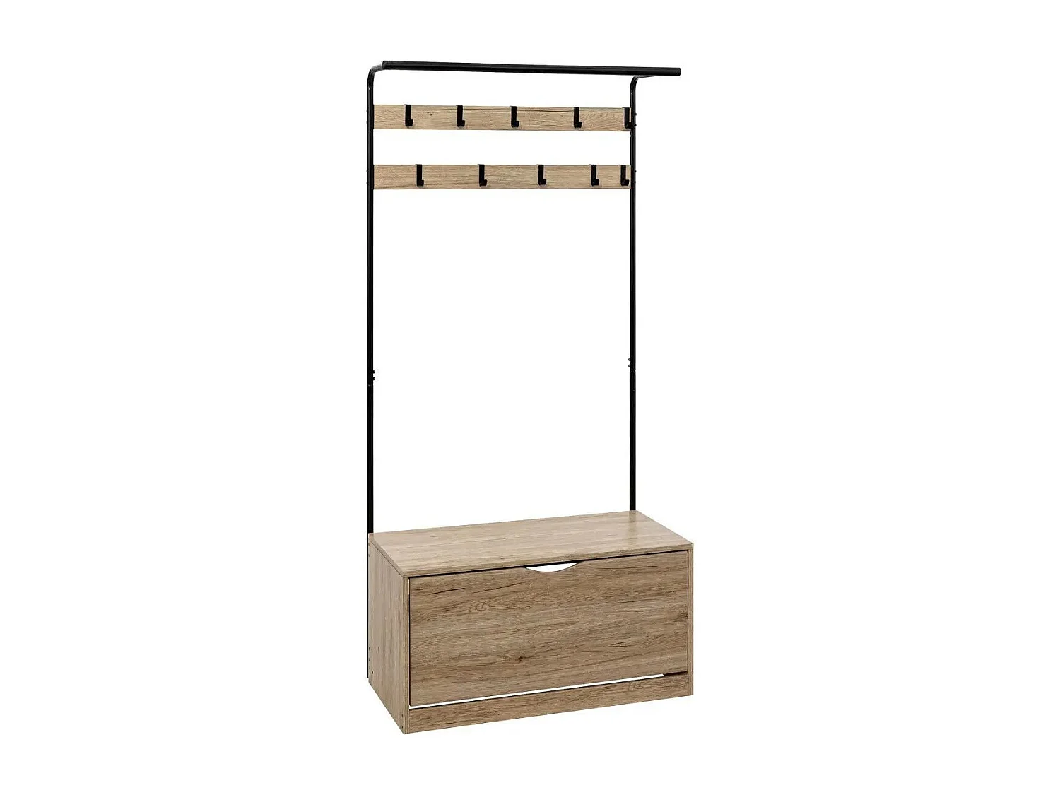 Meuble d'Entrée Vestiaire "Jano" 175cm Naturel