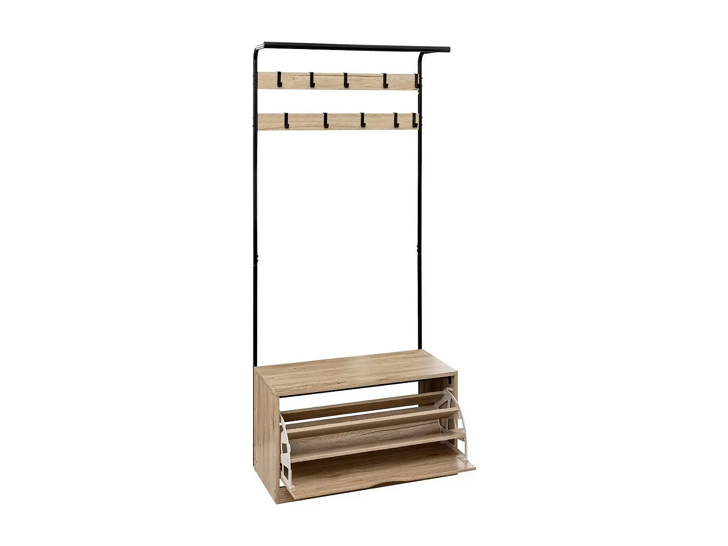 Meuble d'Entrée Vestiaire "Jano" 175cm Naturel