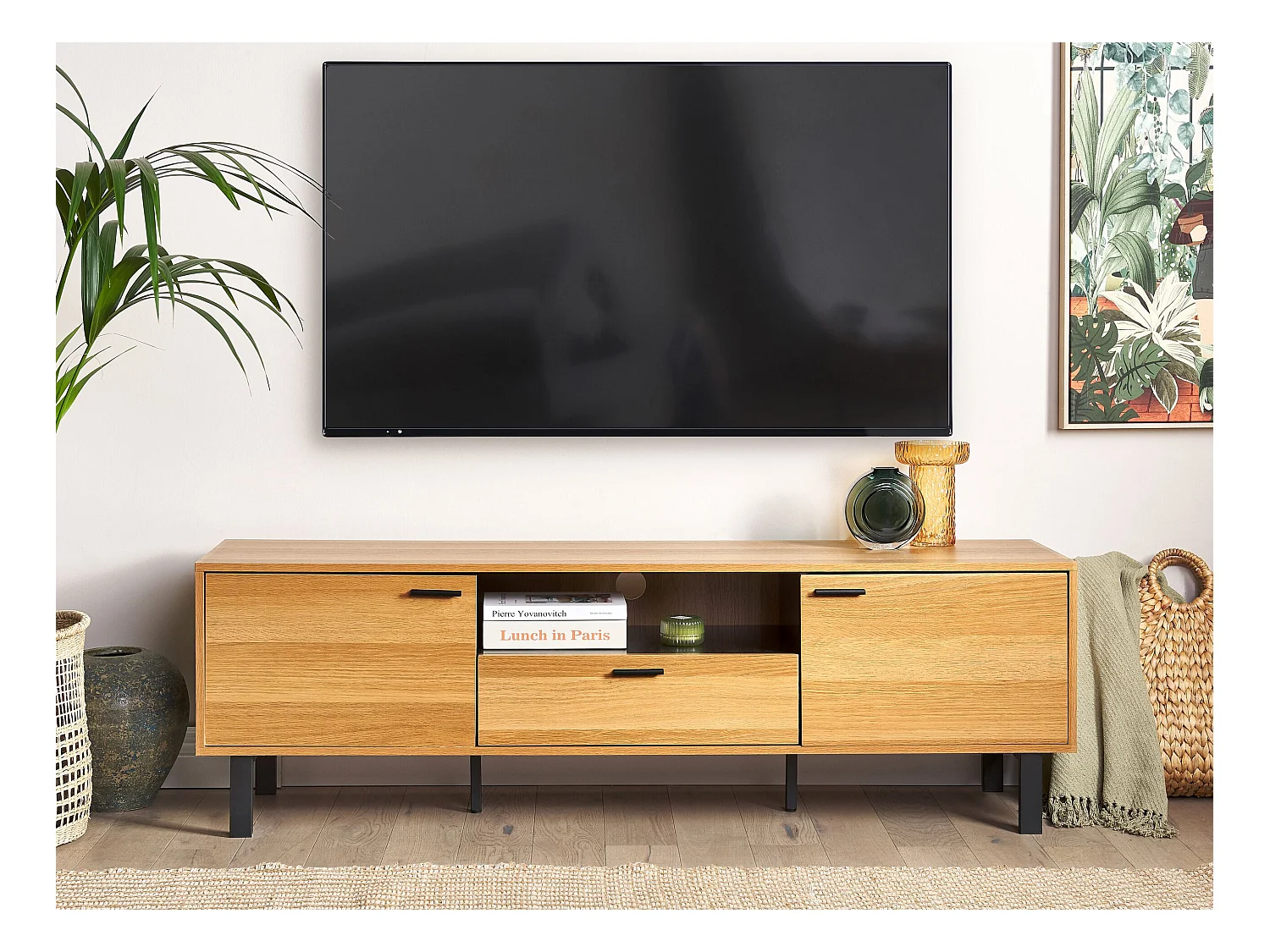 Meuble TV CLAREMONT Marron clair