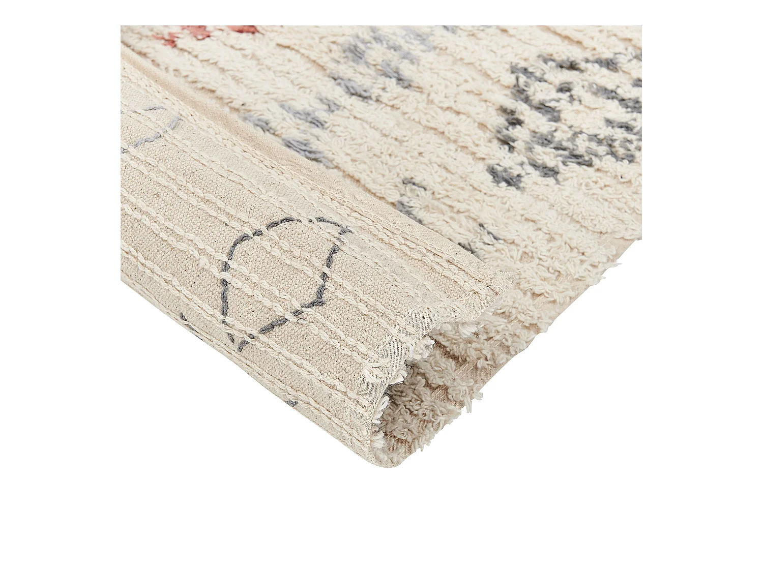 Vloerkleed katoen beige 160 x 230 cm DISPUR