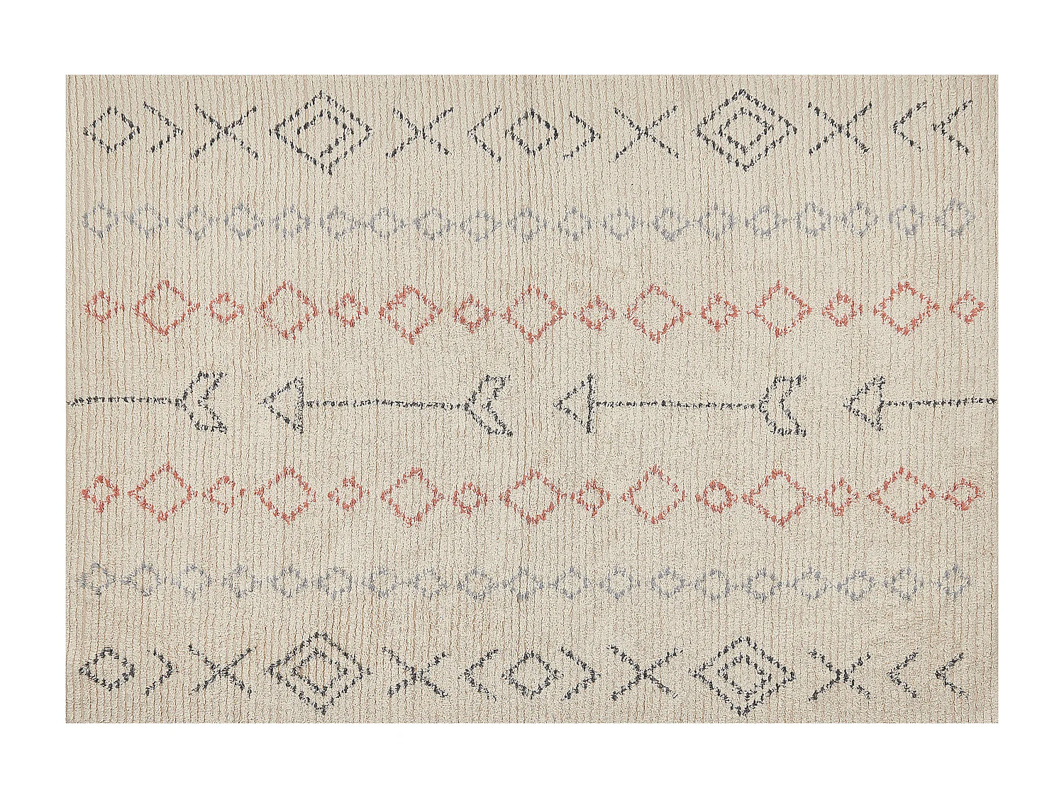 Tapis DISPUR Beige 160 x 230 cm Coton