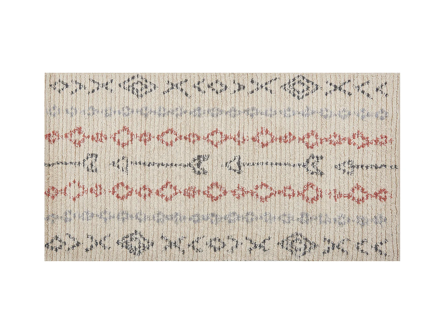 Teppich Baumwolle beige 80 x 150 cm DISPUR