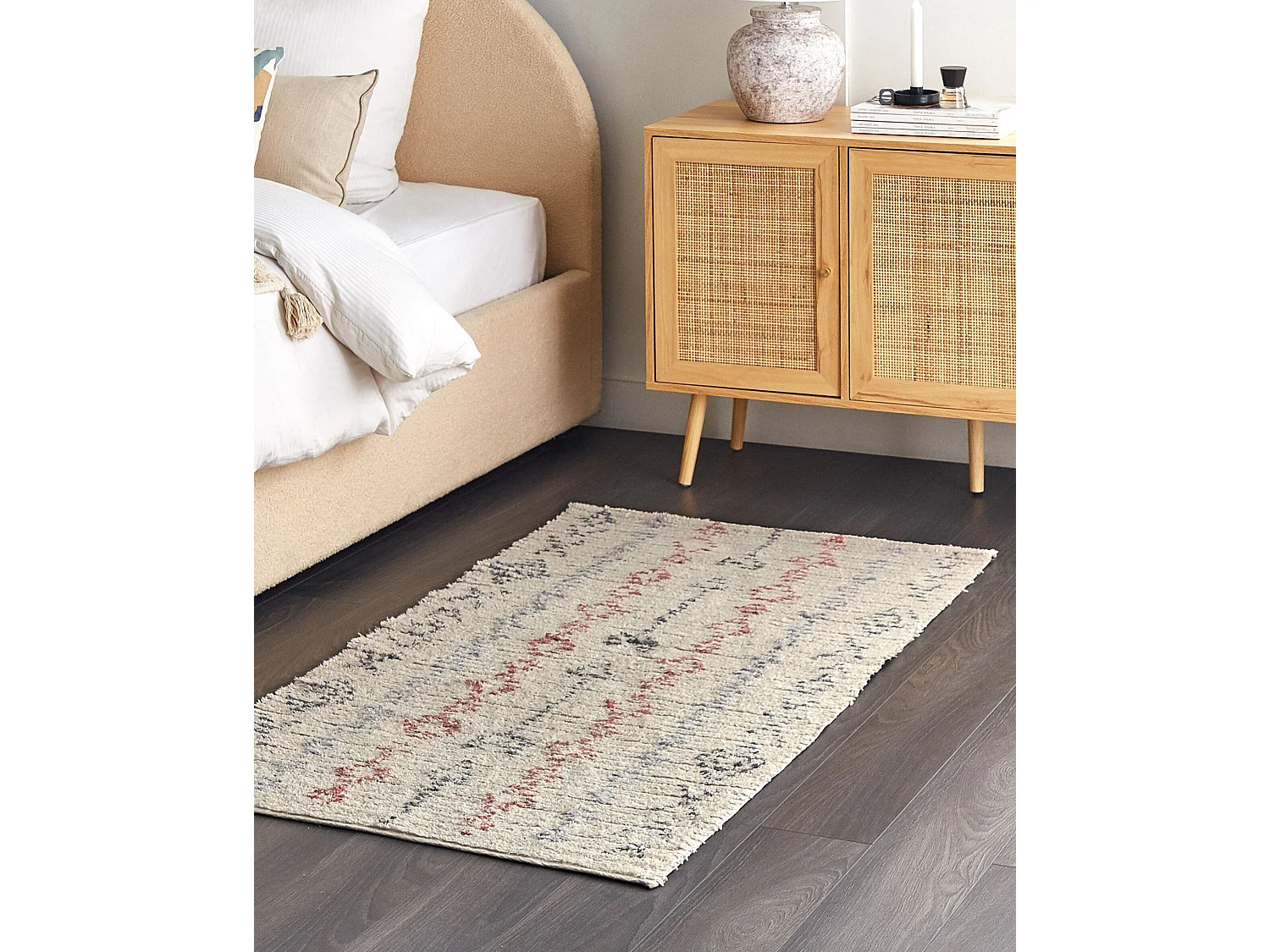 Tapis DISPUR Beige 80 x 150 cm Coton