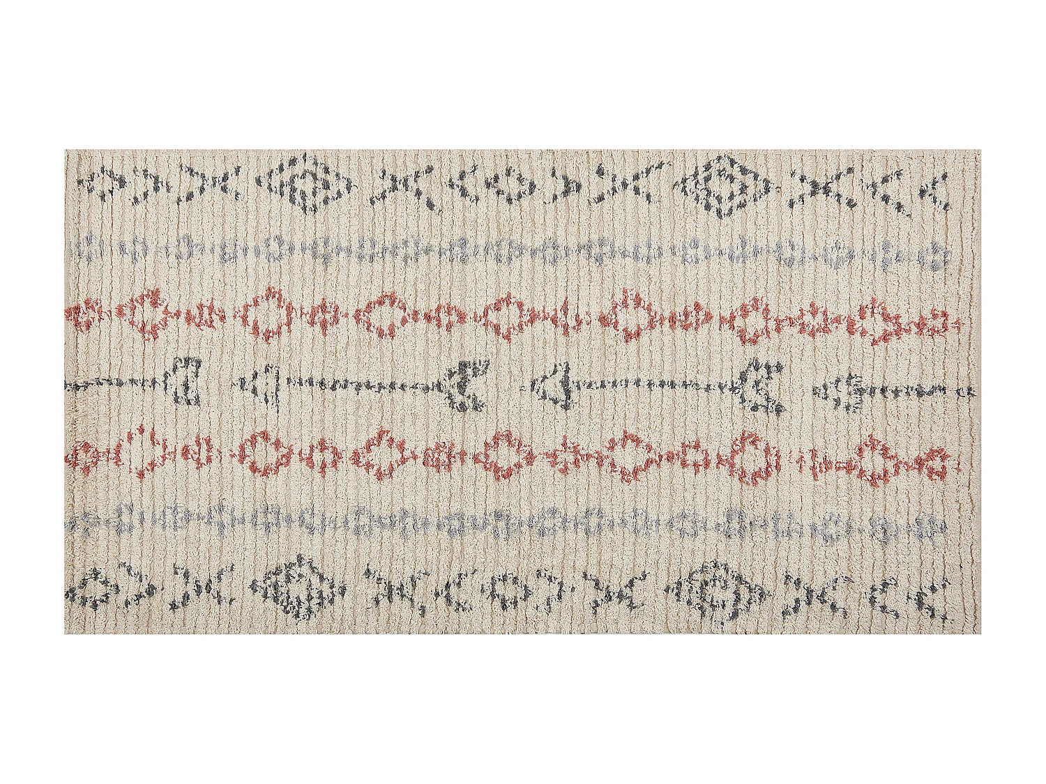 Vloerkleed katoen beige 80 x 150 cm DISPUR