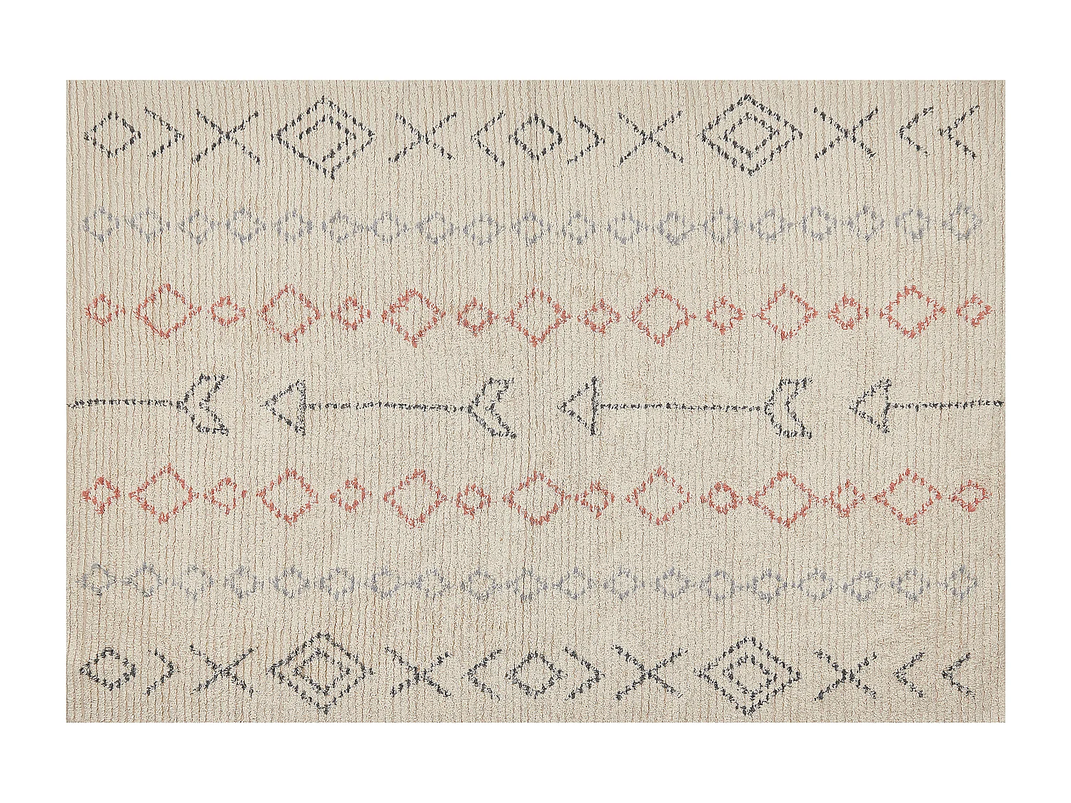 Tapis DISPUR Beige 140 x 200 cm Coton