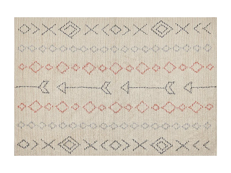 Tapis DISPUR Beige 140 x 200 cm Coton