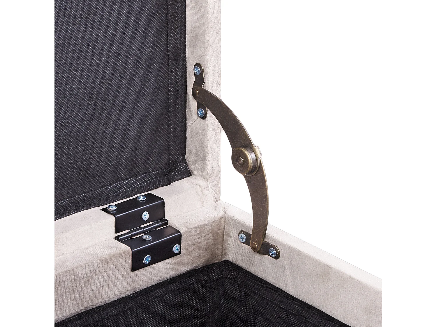 Pouf de rangement LORETTO Velours Beige