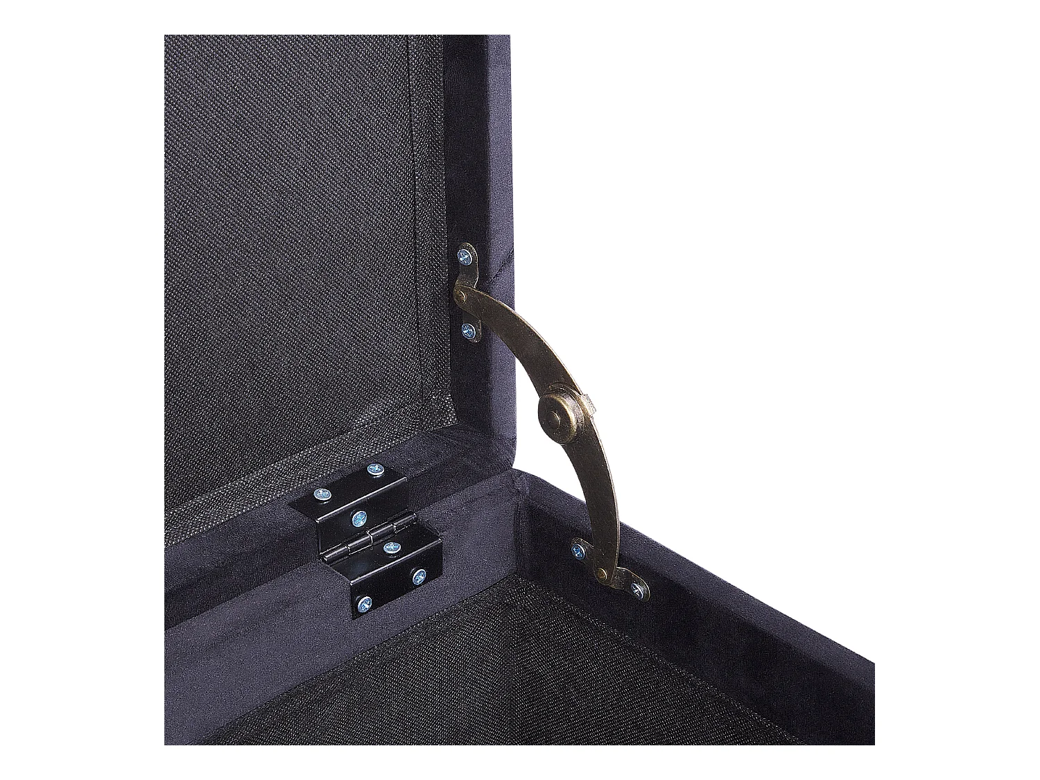 Poef met opbergruimte LORETTO Fluweel Zwart 37 cm 37 cm 40 cm