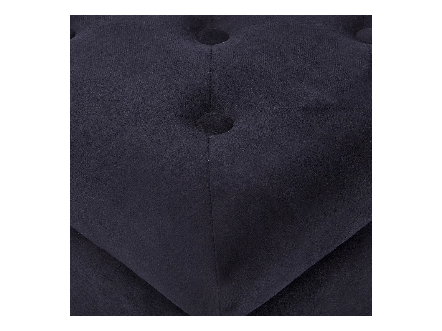 Pouf mit Stauraum LORETTO Samtstoff Schwarz 37 cm 37 cm 40 cm