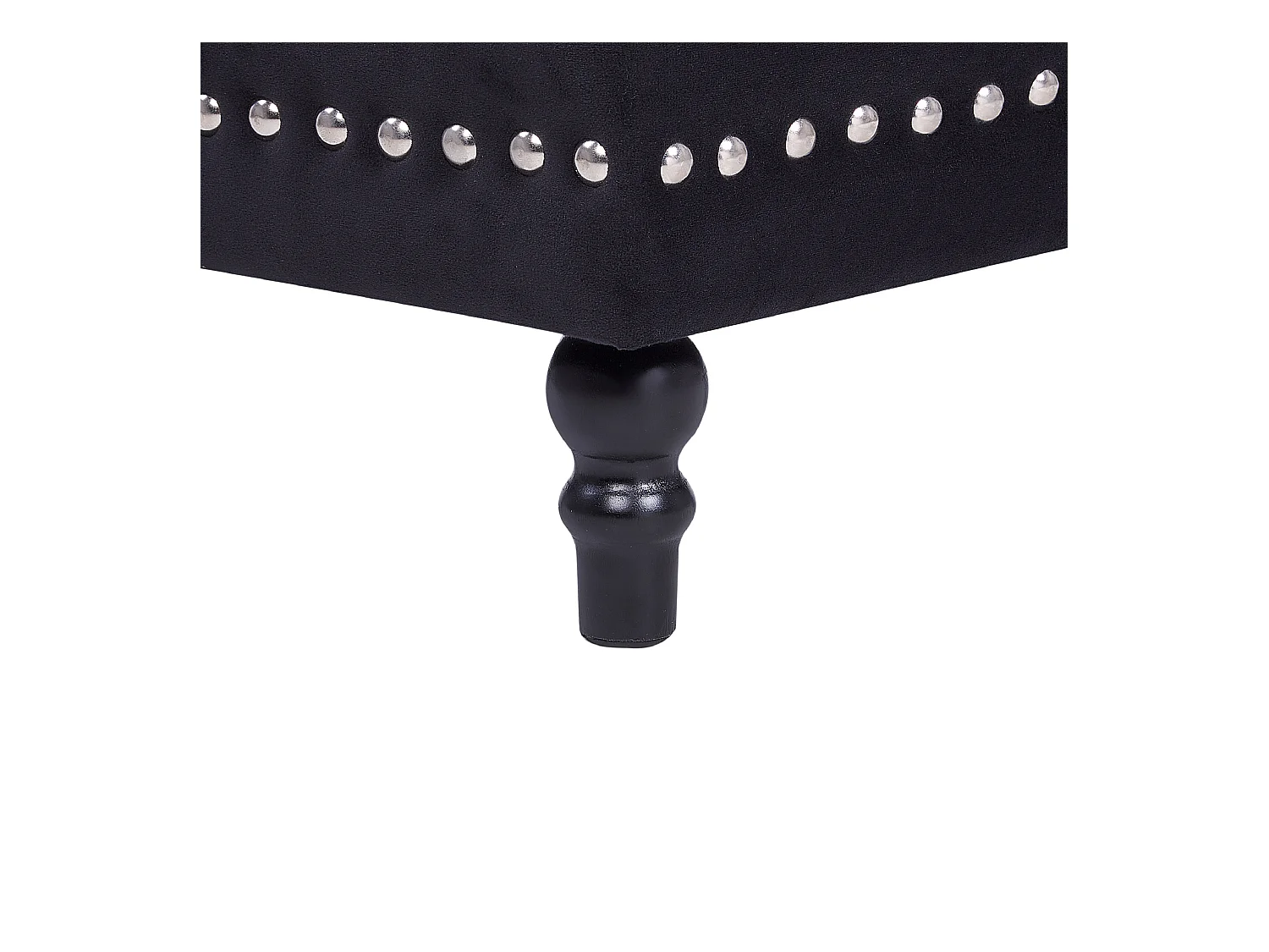 Pouf mit Stauraum LORETTO Samtstoff Schwarz 37 cm 37 cm 40 cm