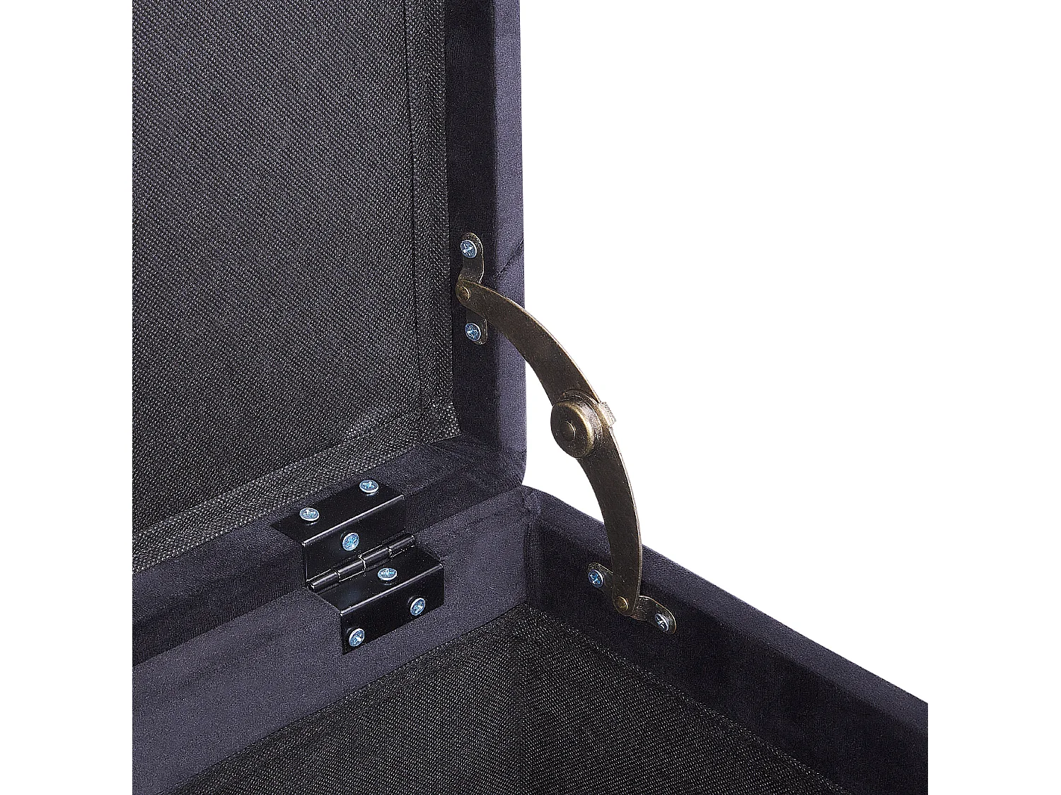 Poef met opbergruimte LORETTO Fluweel Zwart 37 cm 37 cm 40 cm